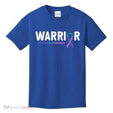 Thyroid Cancer Warrior Thyroid Cancer Awareness Gift Kids T-Shirt