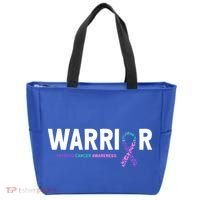 Thyroid Cancer Warrior Thyroid Cancer Awareness Gift Tote Bag thumb 0