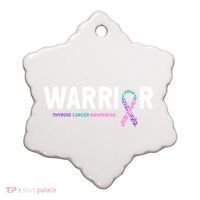 Thyroid Cancer Warrior Thyroid Cancer Awareness Gift Ceramic Ornament thumb 0