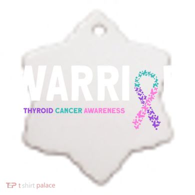 Thyroid Cancer Warrior Thyroid Cancer Awareness Gift Ceramic Ornament