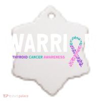 Thyroid Cancer Warrior Thyroid Cancer Awareness Gift Ceramic Ornament thumb 2