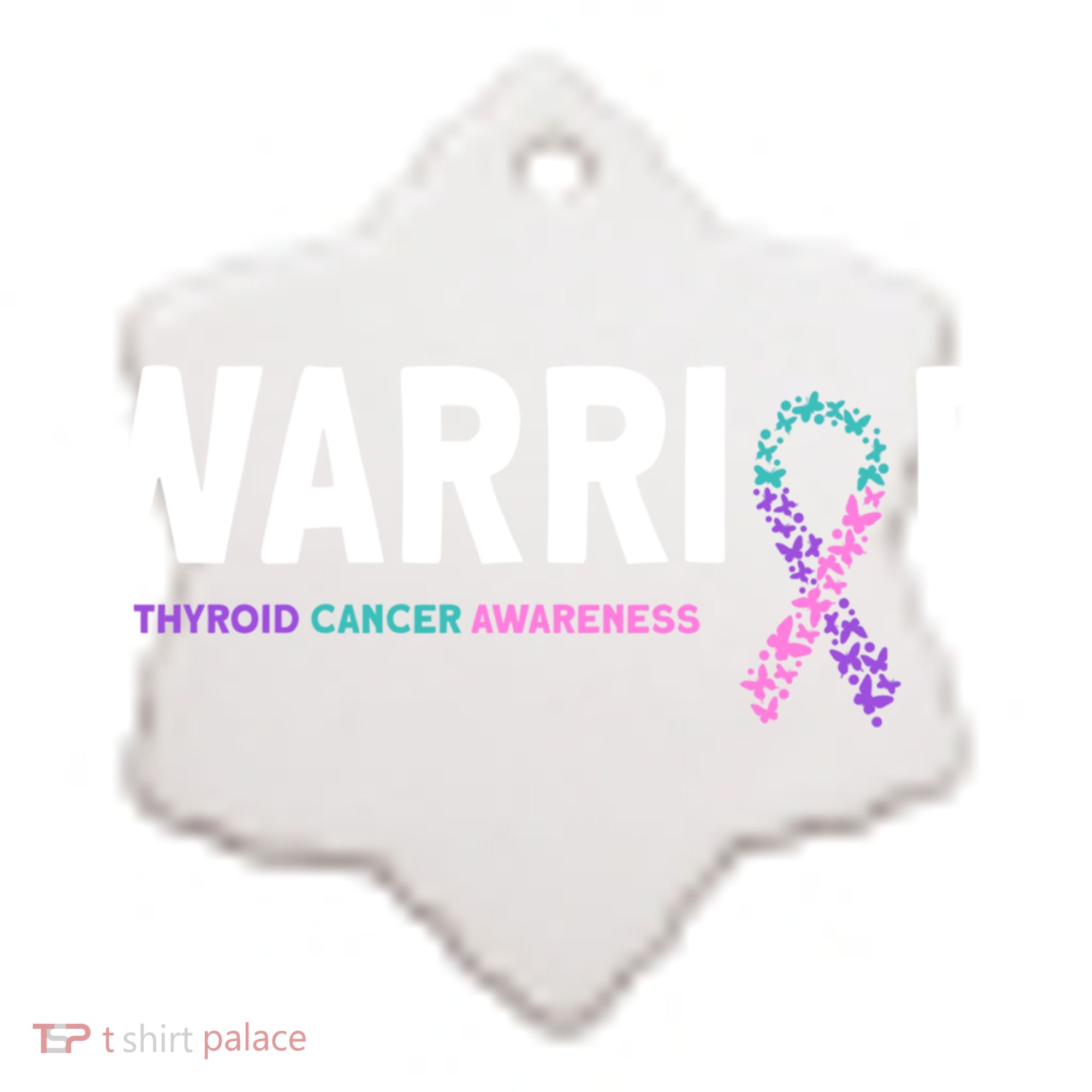 Thyroid Cancer Warrior Thyroid Cancer Awareness Gift Ceramic Ornament