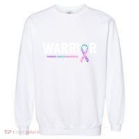 Thyroid Cancer Warrior Thyroid Cancer Awareness Gift Garment-Dyed Sweatshirt thumb 0