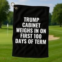 Trump Cabinet Weighs In On First 100 Days Of Term Golf Towel thumb 1