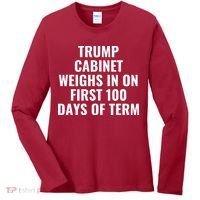 Trump Cabinet Weighs In On First 100 Days Of Term Women's Long Sleeve Shirt thumb 0