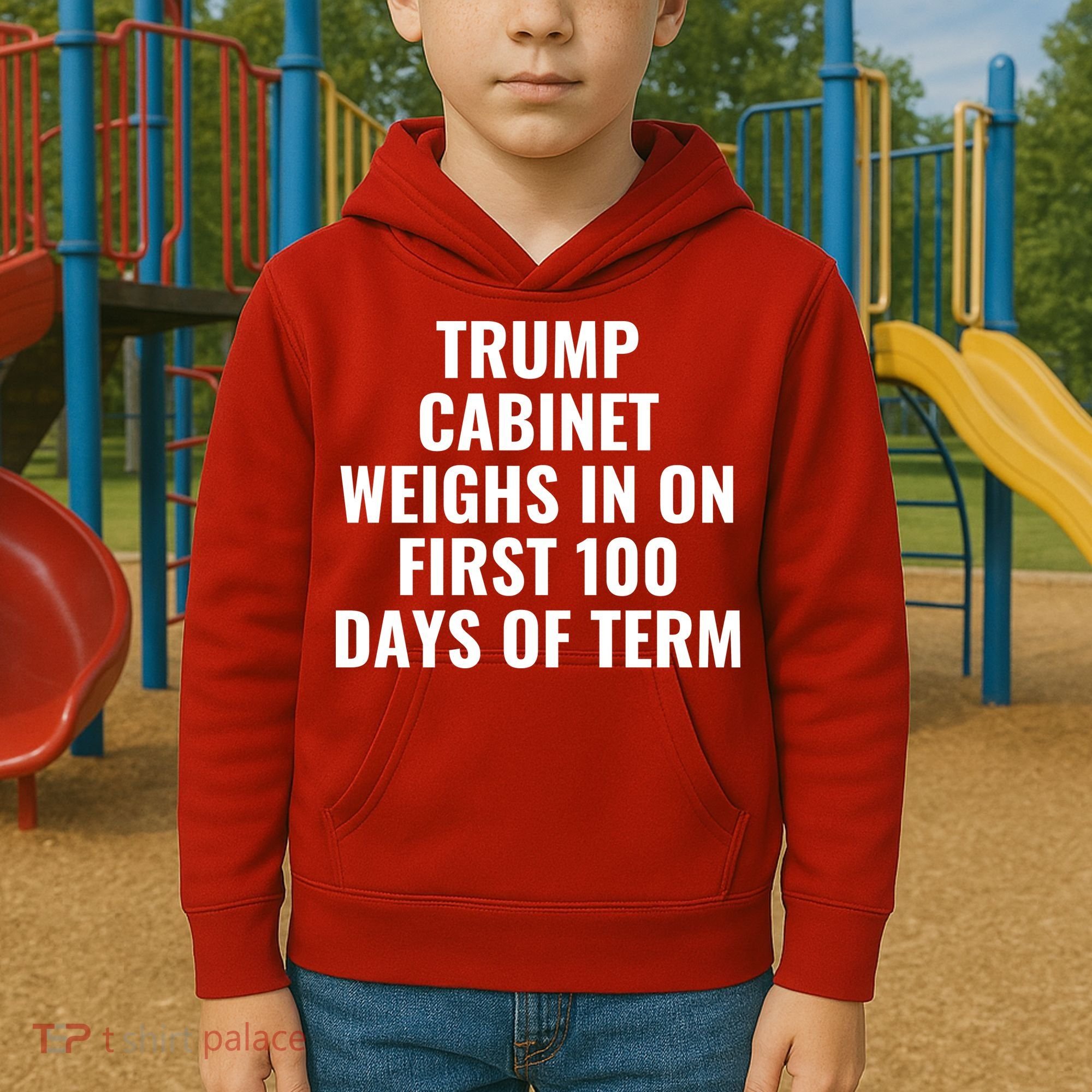 Trump Cabinet Weighs In On First 100 Days Of Term Kids Hoodie