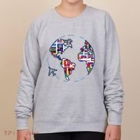 Traveler Countries World Flags International World Map Women's Sweatshirt thumb 0