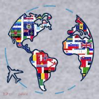 Traveler Countries World Flags International World Map Women's Sweatshirt thumb 2