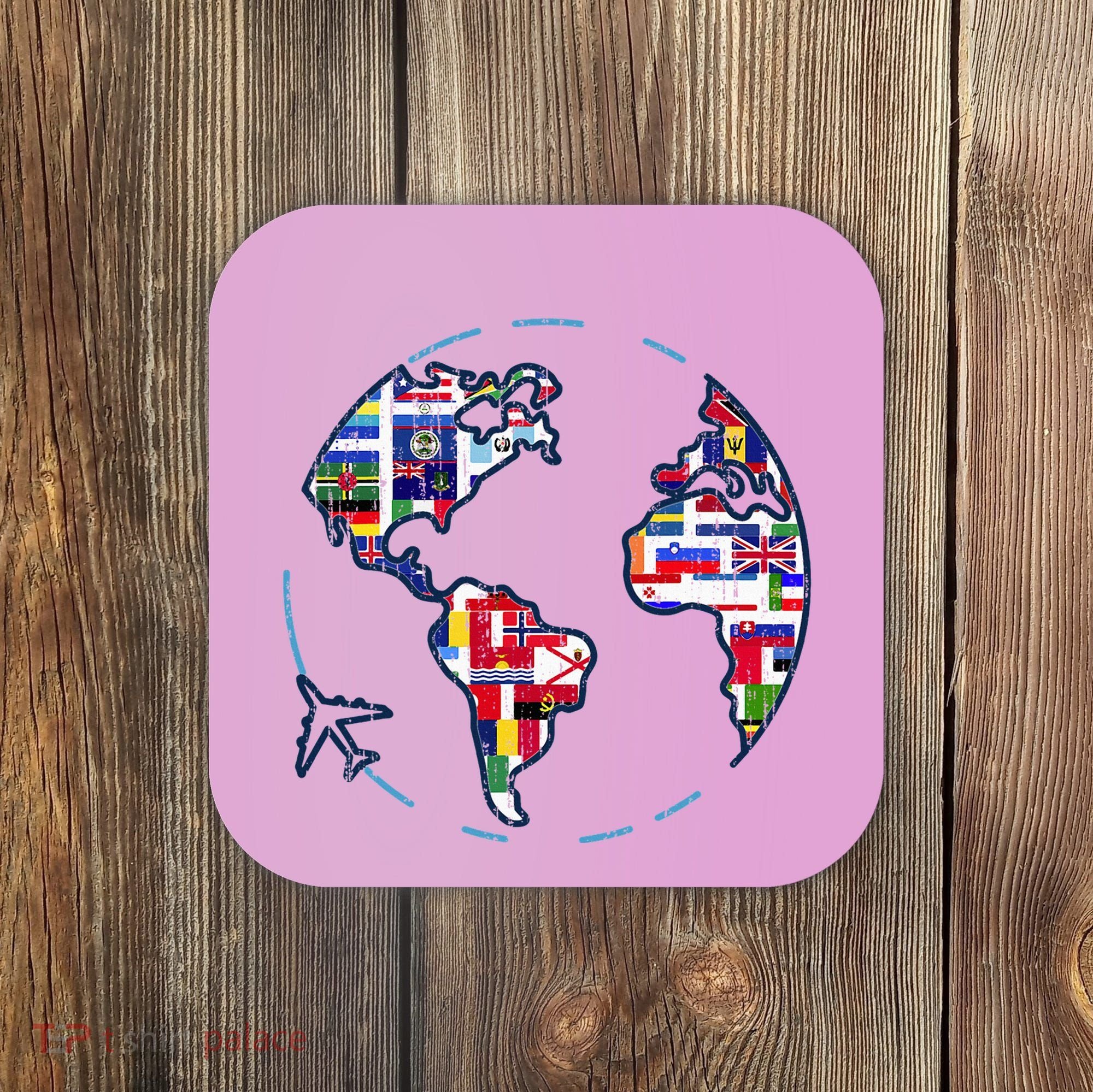 Traveler Countries World Flags International World Map Coaster