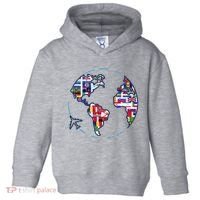 Traveler Countries World Flags International World Map Toddler Hoodie thumb 0