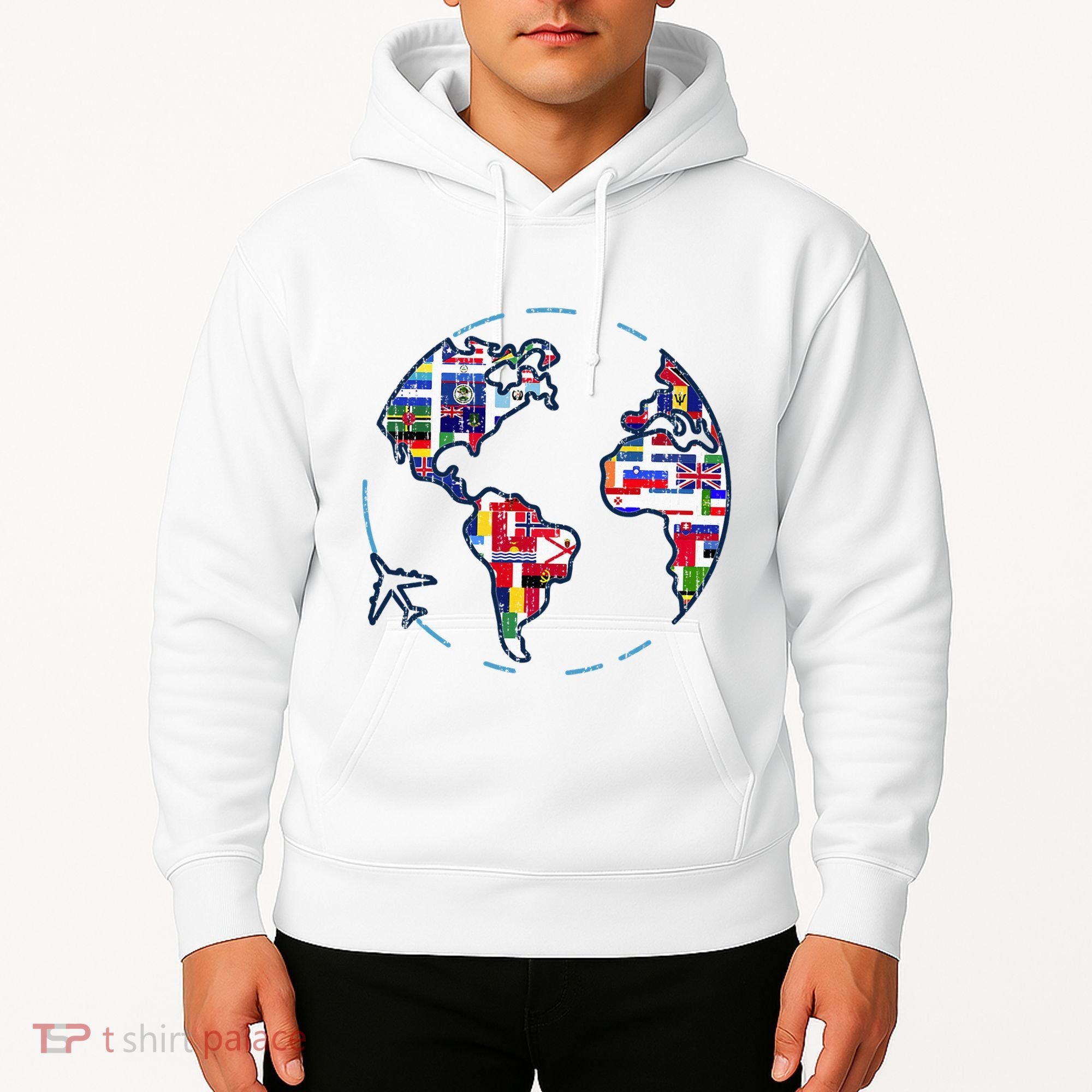 Traveler Countries World Flags International World Map Hoodie