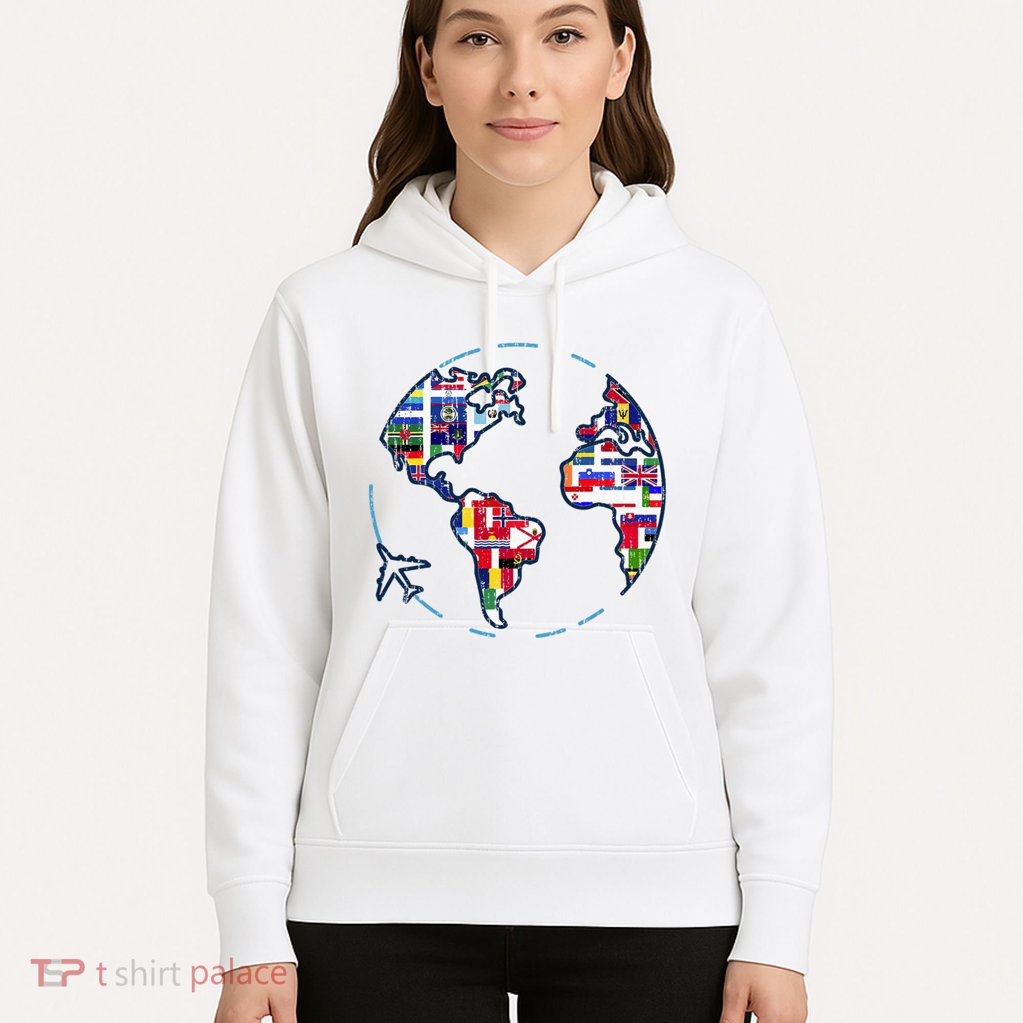 Traveler Countries World Flags International World Map Hoodie