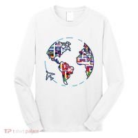 Traveler Countries World Flags International World Map Long Sleeve Shirt thumb 0