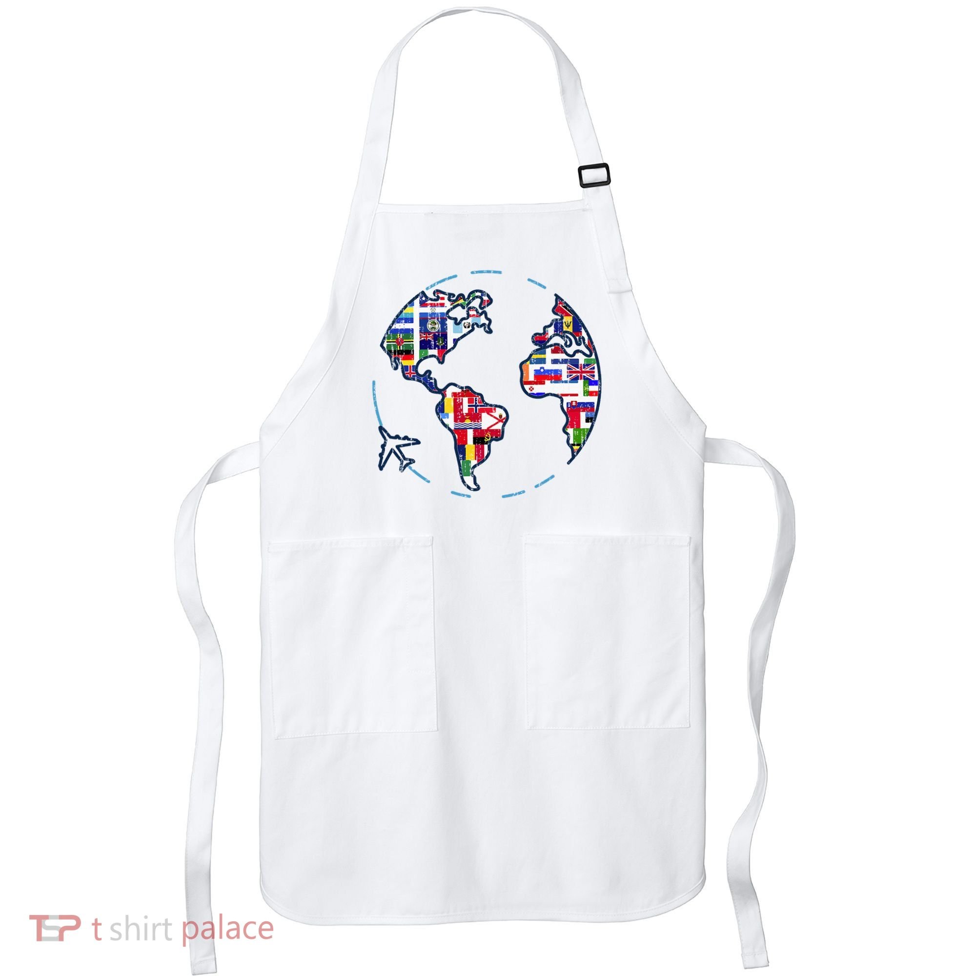 Traveler Countries World Flags International World Map Apron