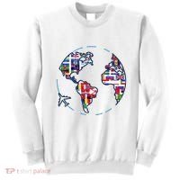 Traveler Countries World Flags International World Map Sweatshirt thumb 0