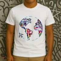 Traveler Countries World Flags International World Map T-Shirt thumb 3