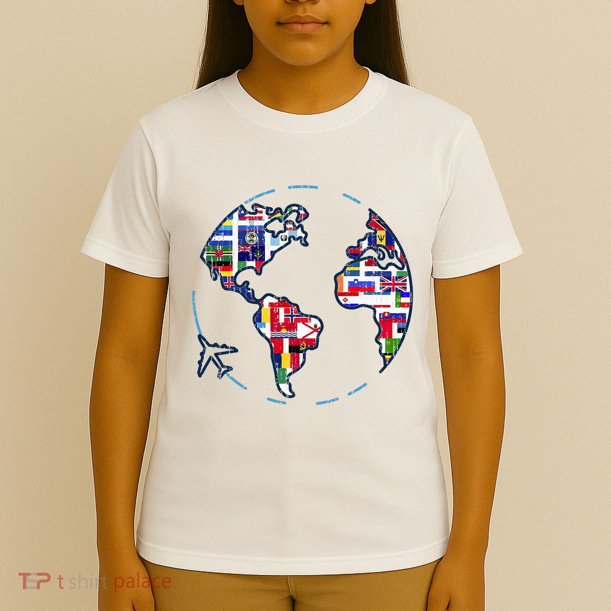 Traveler Countries World Flags International World Map T-Shirt