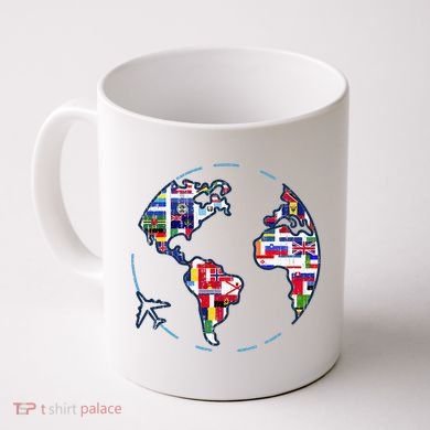 Traveler Countries World Flags International World Map Coffee Mug