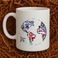 Traveler Countries World Flags International World Map Coffee Mug thumb 2