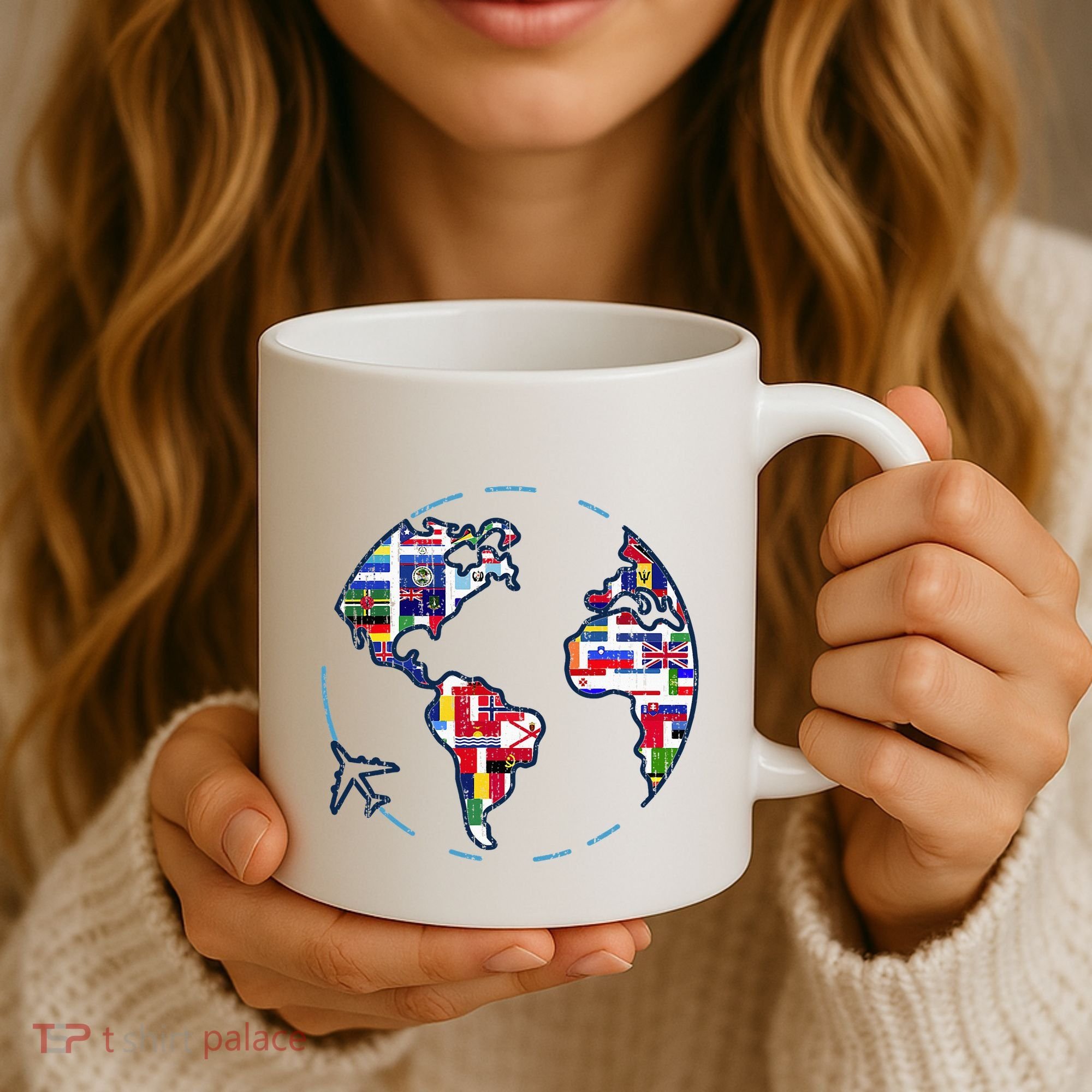 Traveler Countries World Flags International World Map Coffee Mug