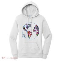 Traveler Countries World Flags International World Map Women's Hoodie thumb 0