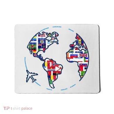 Traveler Countries World Flags International World Map Mousepad