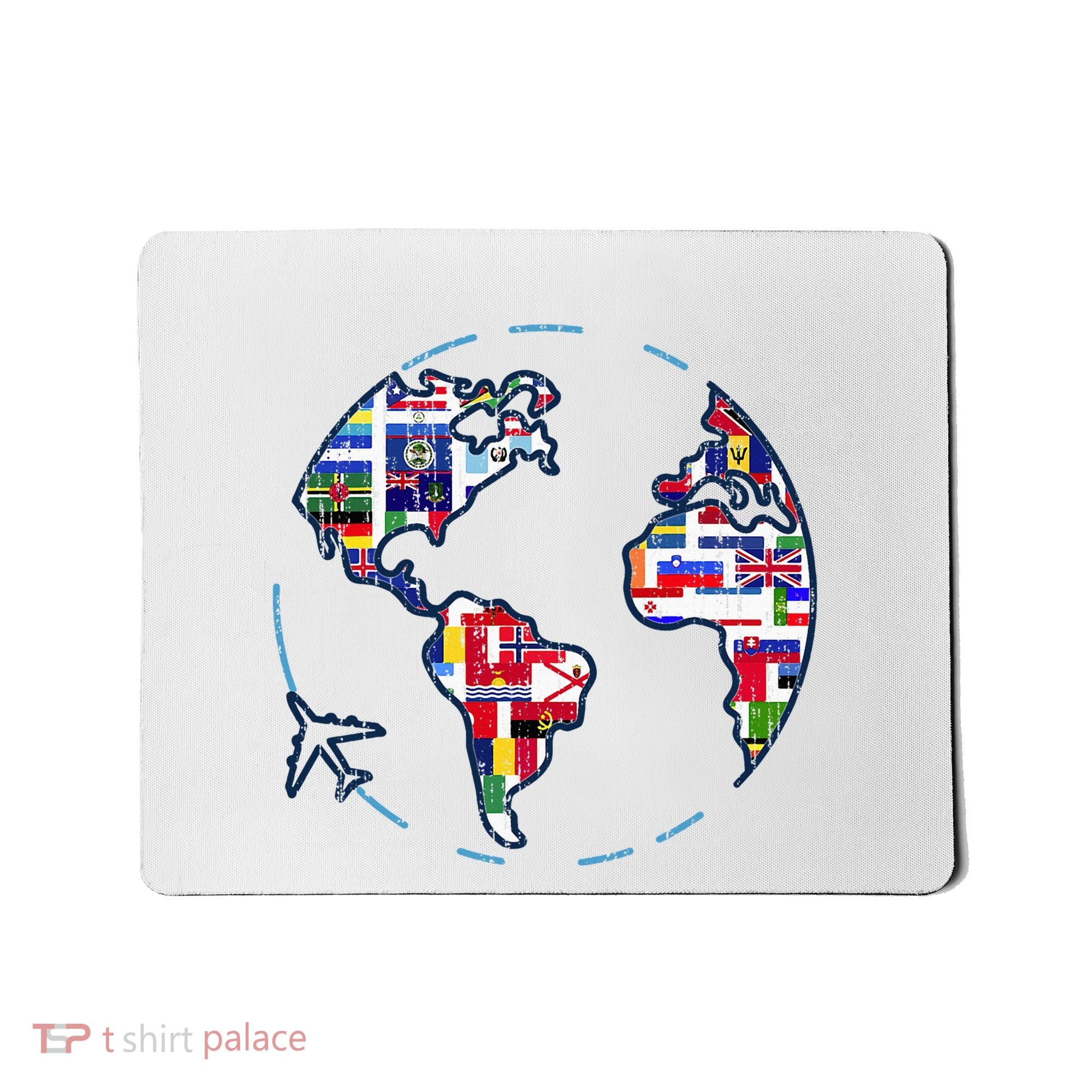 Traveler Countries World Flags International World Map Mousepad