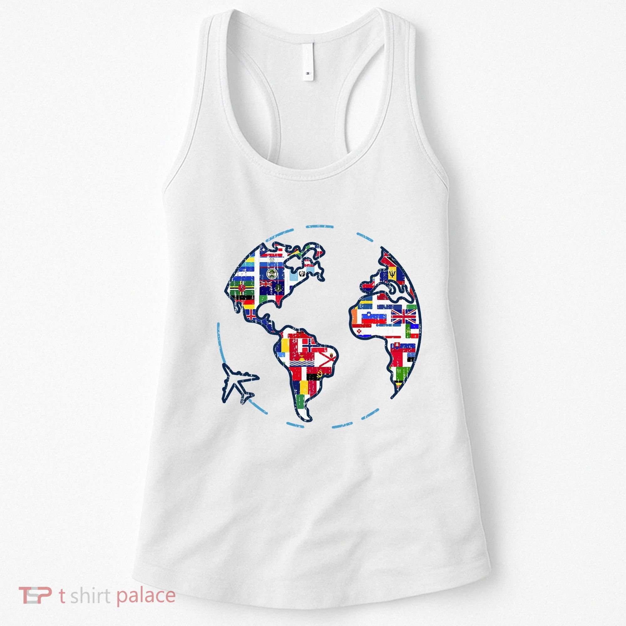 Traveler Countries World Flags International World Map Women's Tank Top