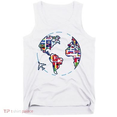 Traveler Countries World Flags International World Map Tank Top