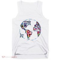 Traveler Countries World Flags International World Map Tank Top thumb 0