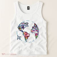 Traveler Countries World Flags International World Map Tank Top thumb 2