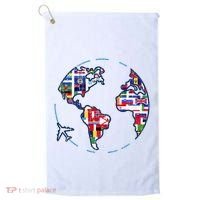 Traveler Countries World Flags International World Map Golf Towel thumb 0