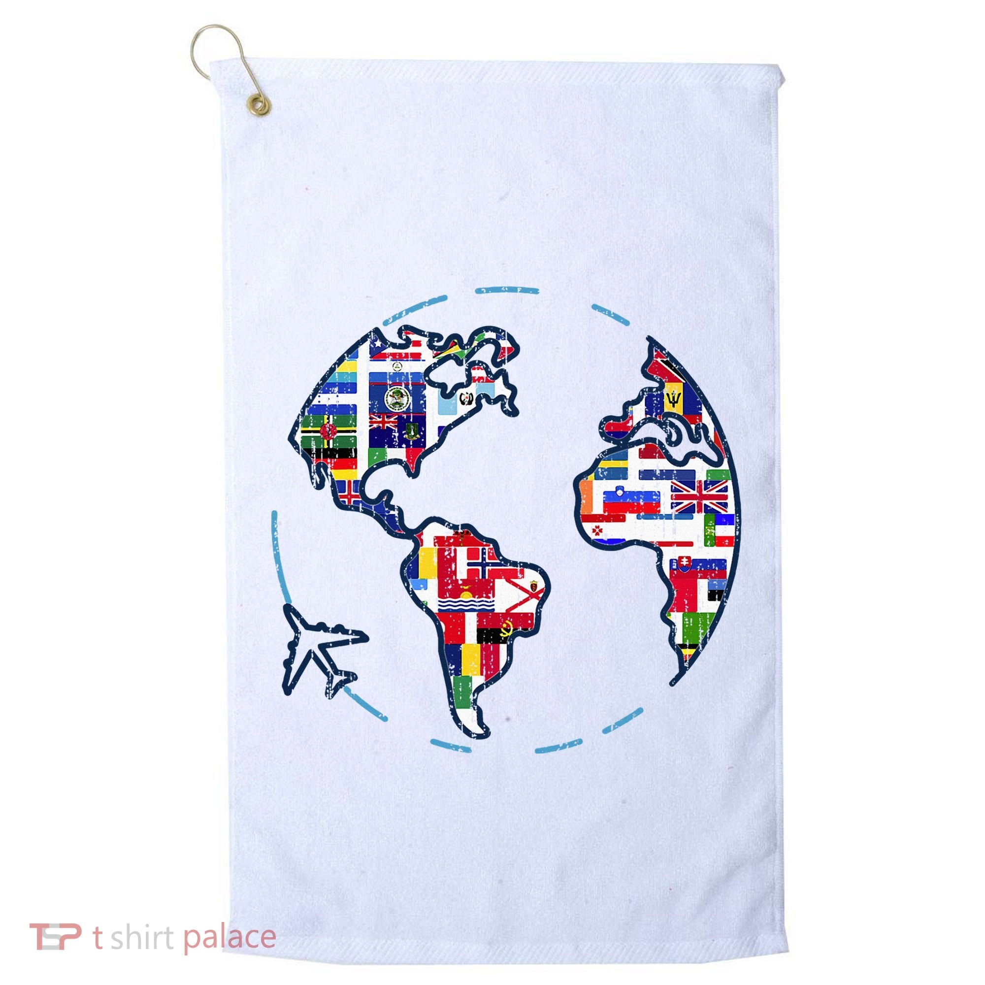 Traveler Countries World Flags International World Map Golf Towel