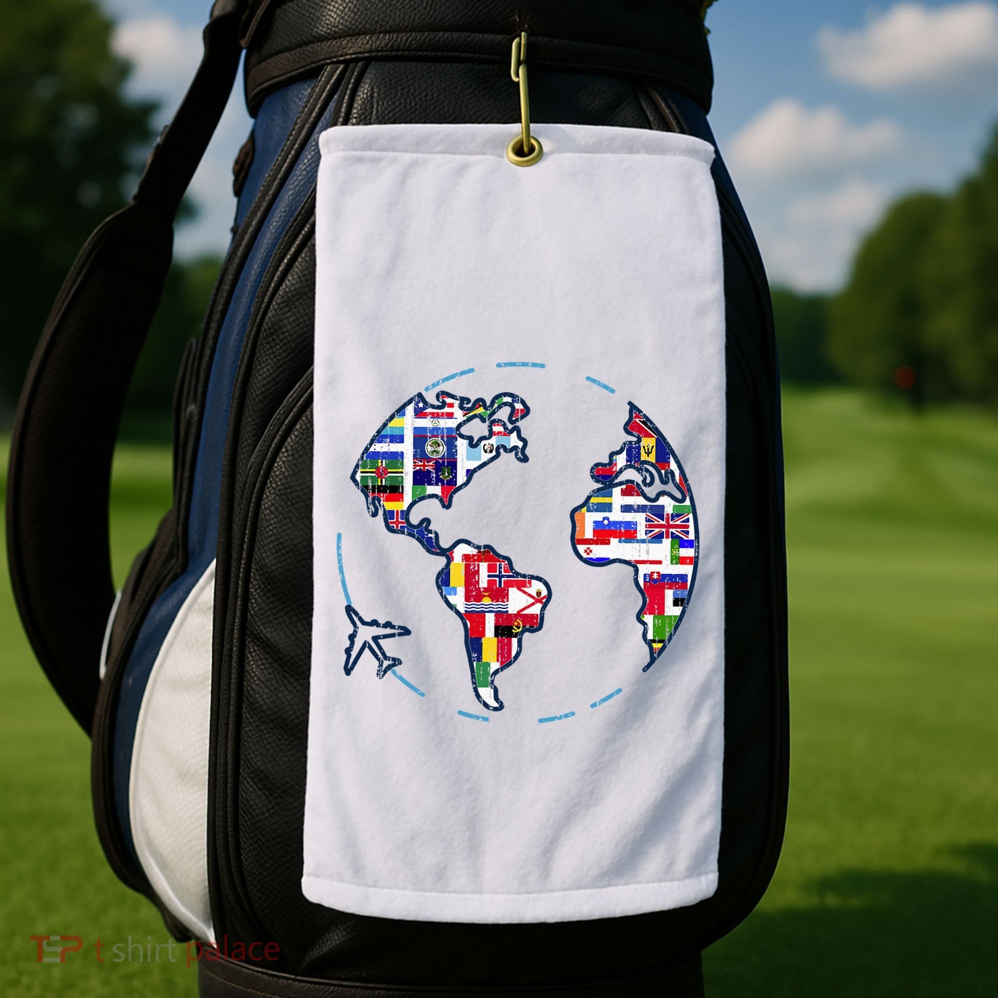 Traveler Countries World Flags International World Map Golf Towel