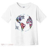 Traveler Countries World Flags International World Map Toddler T-Shirt thumb 0
