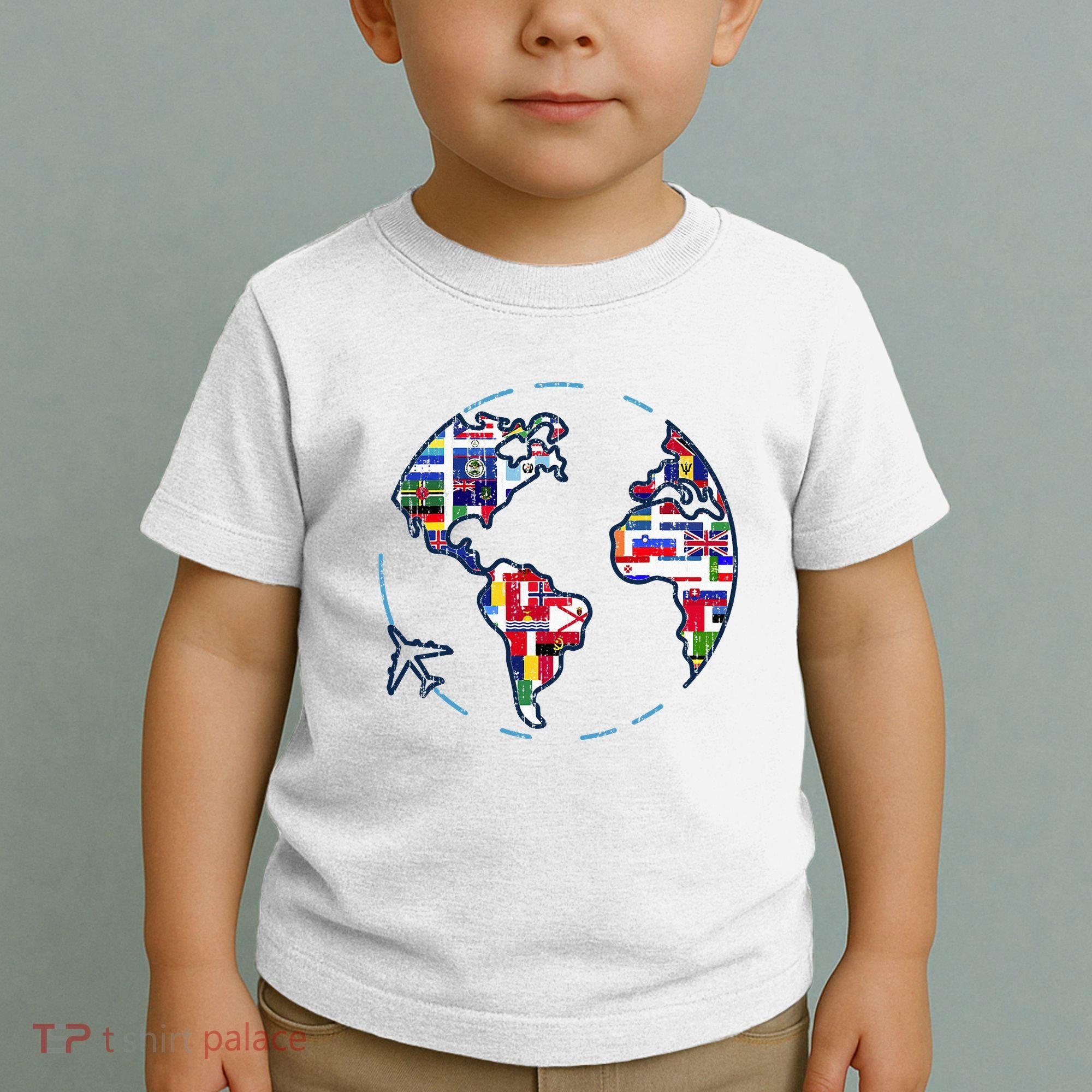 Traveler Countries World Flags International World Map Toddler T-Shirt