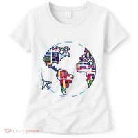 Traveler Countries World Flags International World Map Women's T-Shirt thumb 0