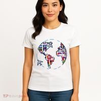 Traveler Countries World Flags International World Map Women's T-Shirt thumb 4