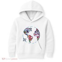 Traveler Countries World Flags International World Map Kids Hoodie thumb 0
