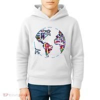 Traveler Countries World Flags International World Map Kids Hoodie thumb 4