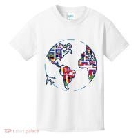 Traveler Countries World Flags International World Map Kids T-Shirt thumb 0