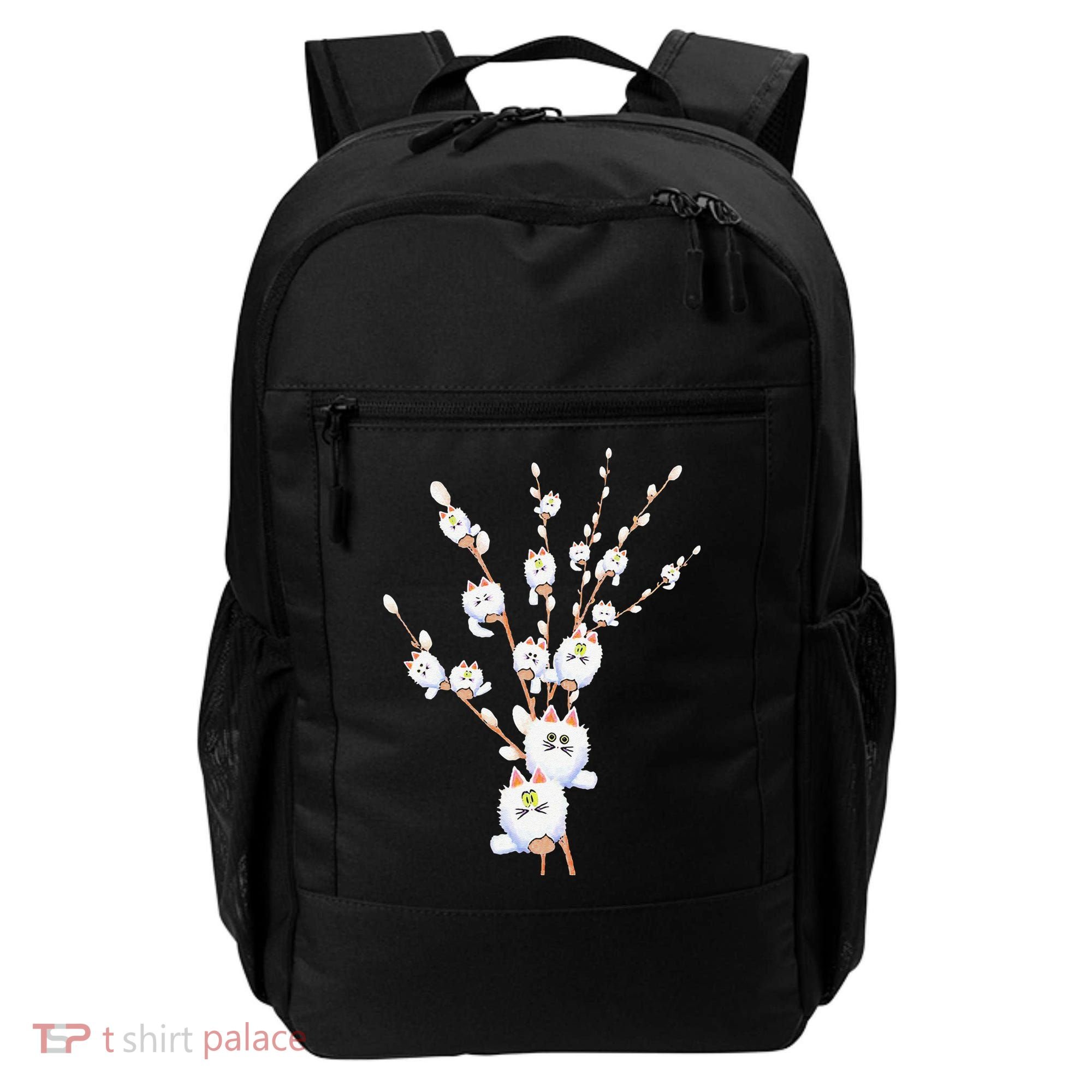 Tree Cat Willow Buds Flowers Tree Backpack