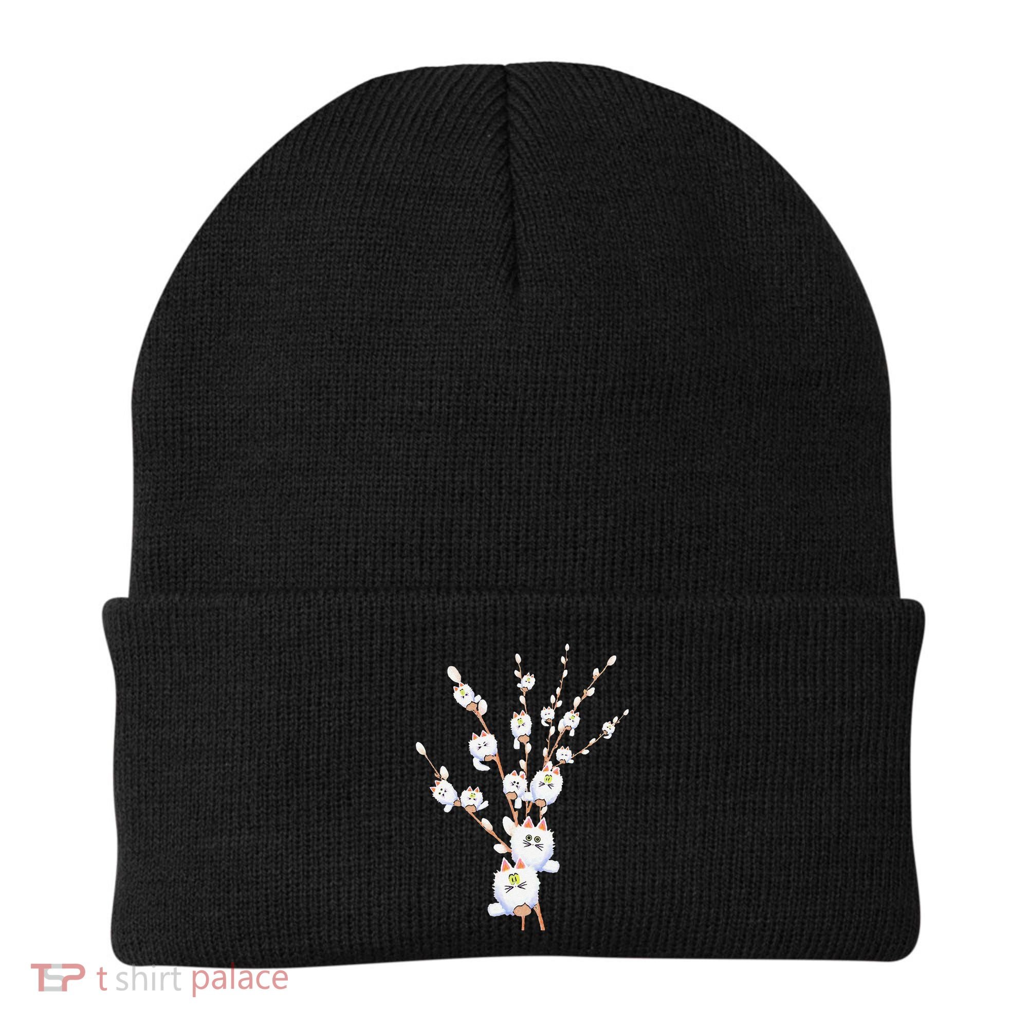 Tree Cat Willow Buds Flowers Tree Beanie