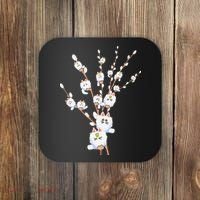 Tree Cat Willow Buds Flowers Tree Coaster thumb 0