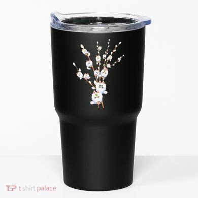 Tree Cat Willow Buds Flowers Tree Tumbler