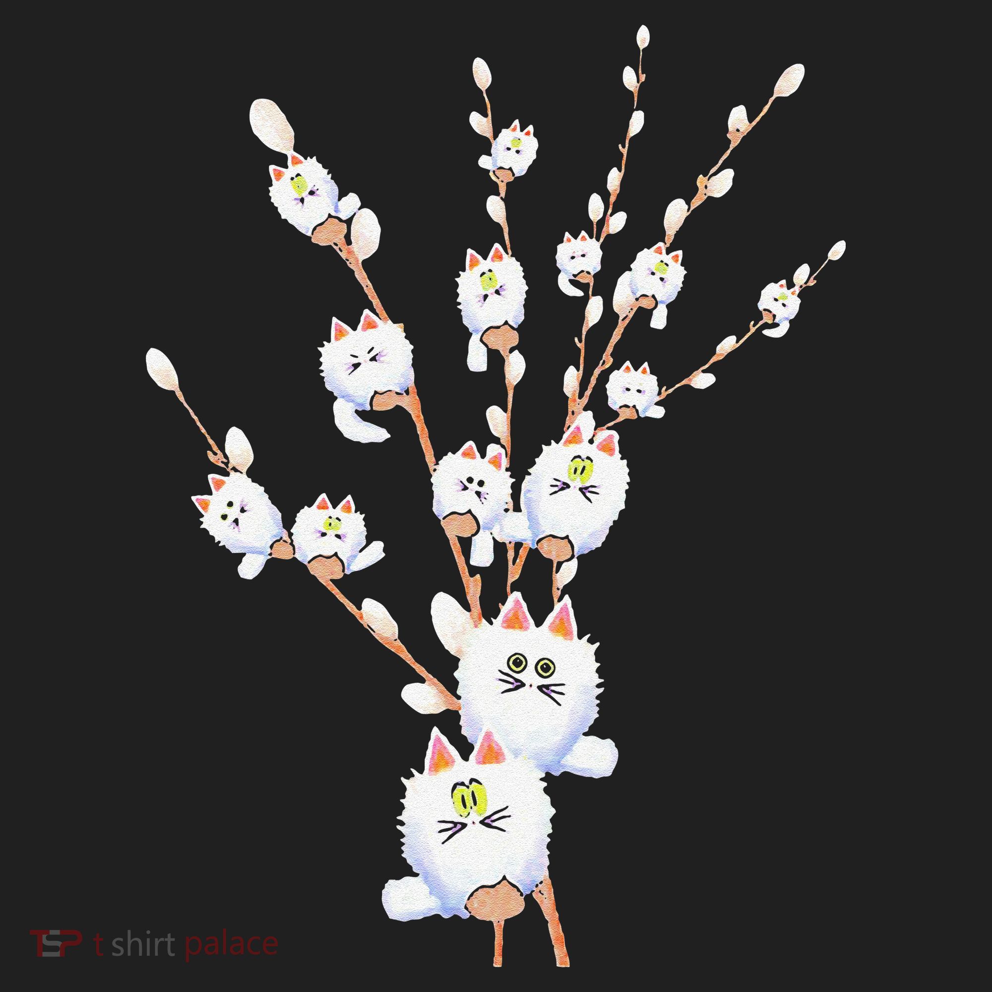 Tree Cat Willow Buds Flowers Tree Tumbler