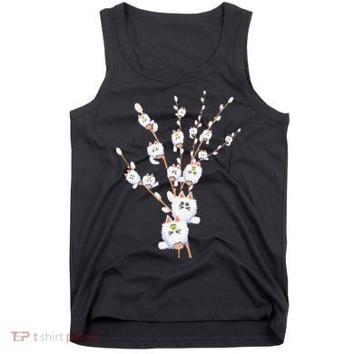 Tree Cat Willow Buds Flowers Tree Tank Top