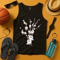 Tree Cat Willow Buds Flowers Tree Tank Top thumb 4