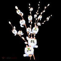 Tree Cat Willow Buds Flowers Tree Tote Bag thumb 4