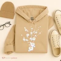 Tree Cat Willow Buds Flowers Tree Hoodie thumb 4